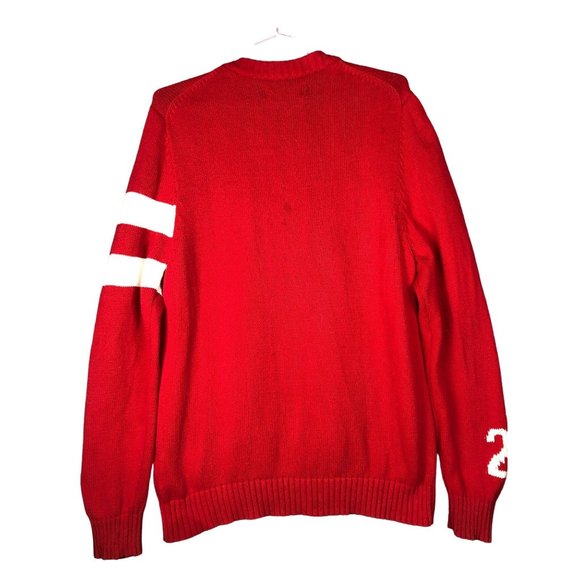 AKOO & CO No.21 Live full Live well embroidered Climber Fox red Men's sweater - Picture 2 of 16